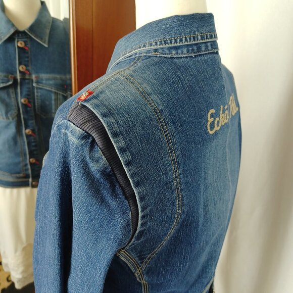 Vintage ECKO Red Stretch Denim Jacket, M/L - Picture 9 of 10